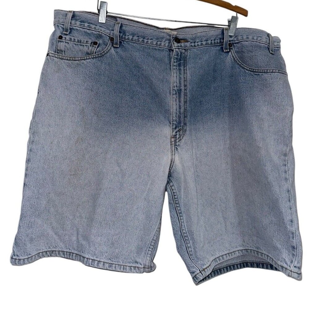 Y2K 2003 Levi Strauss Signature Mens Relaxed Fit Denim Shorts Sz 46 Light Wash